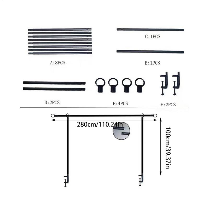 Over The Table Rod Stand Adjustable Length Suitable Reusable For Multi Table Size Metal Balloon Flower Arch Stand Decoration