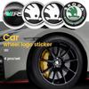 2025 Nuovo 4pz 60mm 56mm Styling Auto Copricerchi Centrali Coprimozzi Stemmi Per Skoda Octavia Fabia Kamiq Kapoq Kodiaq Rapid SCALA Su