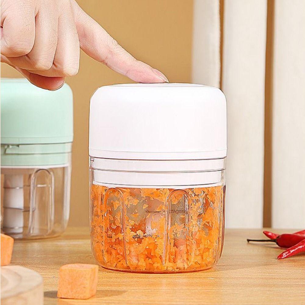 250mL Electric Food Chopper USB Rechargeable Ginger Crusher Chopping Vegetable
