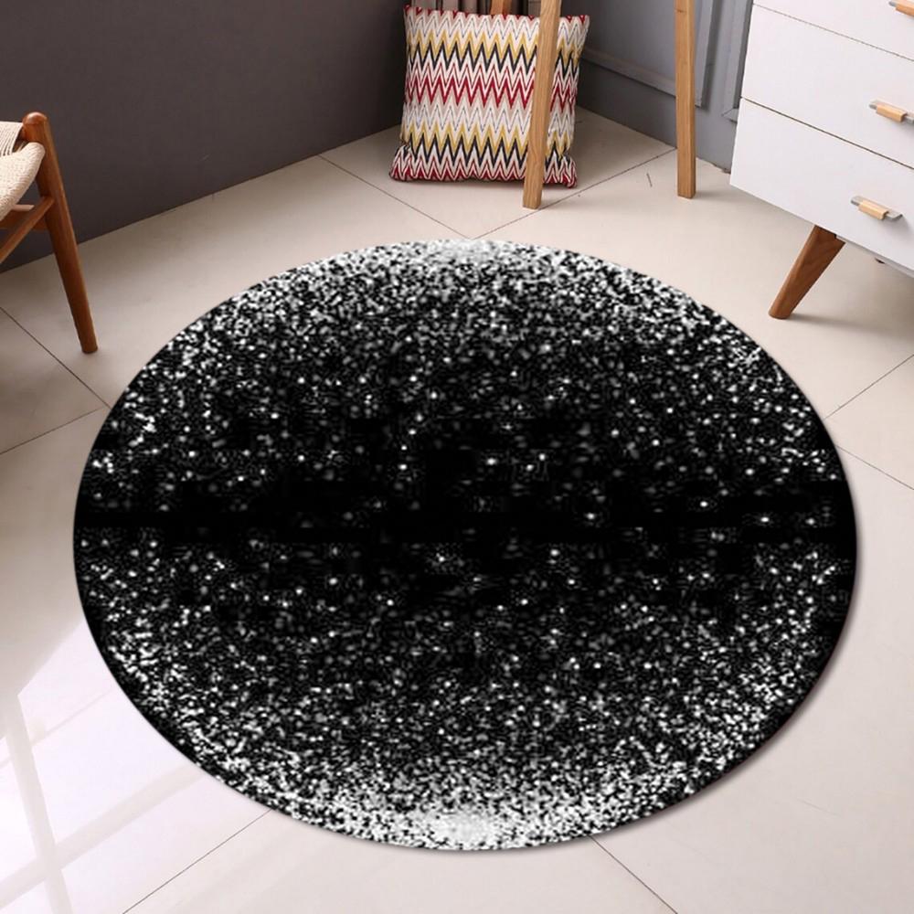 Cosmic Galaxy Pattern Round Area Rug Non-Slip Soft Durable Washable Floor Mat Decor Carpet for Living Room Bedroom Home Decor