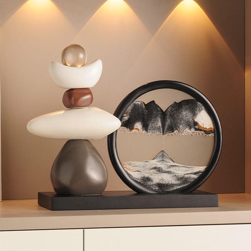 Quicksand Painting Ornaments for Living Room, Wine Cabinet, TV Stand, and Office Decor - Enhancing Prosperity and Luck