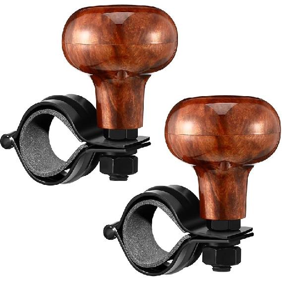 Tallew 2 Pieces Steering Wheel Knob Spinner Suicide Knobs Steering Wheel 360 Degrees Rotation Tractor Accessories For Cars, Trucks, Tractors,