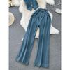 Tube Top Denim Camisole Mid Length Long Length Fashion Suit