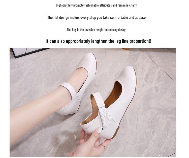 Nurse Soft Sole White Wedge Mary Jane Loafers - Comfortable Spring Shoes for Women