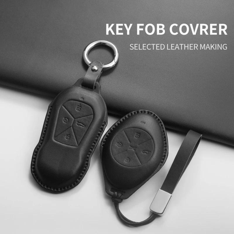 Copertura Per Xiaopeng Xpeng P5 P7 G3 G6 G9 G3i 2021 2022 Portachiavi Auto Copertura Protettiva Custodia Chiave Auto in Pelle PU