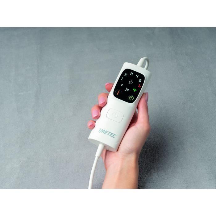 Couverture Chauffante - Imetec - Plaid chauffant 150x110 cm - 6 Températures - Tissu Toucher Velours - Chauffage Rapide - Lavable