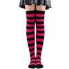 A Pair of Striped Long Stockings Cross-border New Zebra Striped Long Tube Knitted Socks Lolita Girls Knee High Thigh Socks