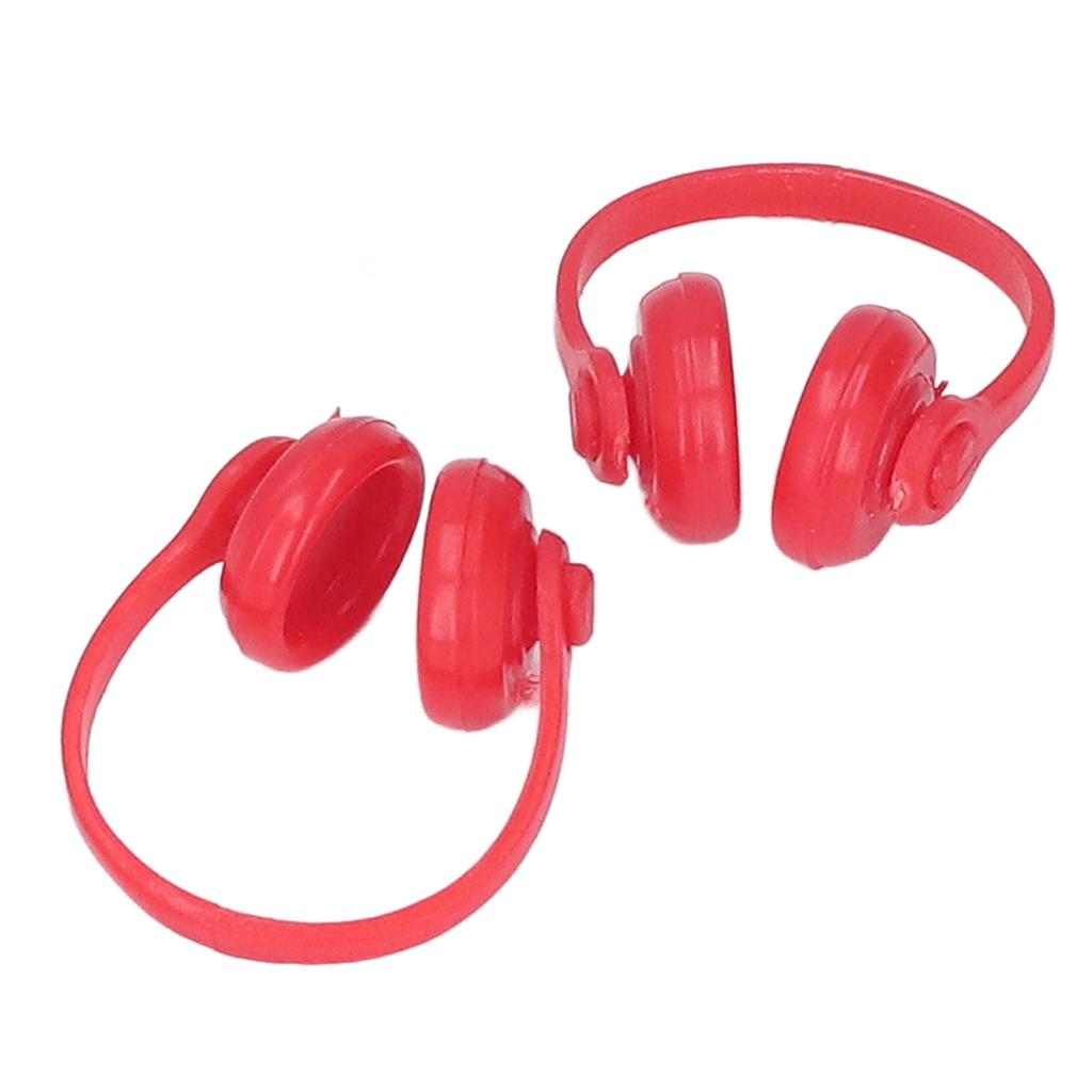 2pcs 1Celsius12 Scale  ature Headset Model High Simulation Lifelike Doll Headphone Decoration