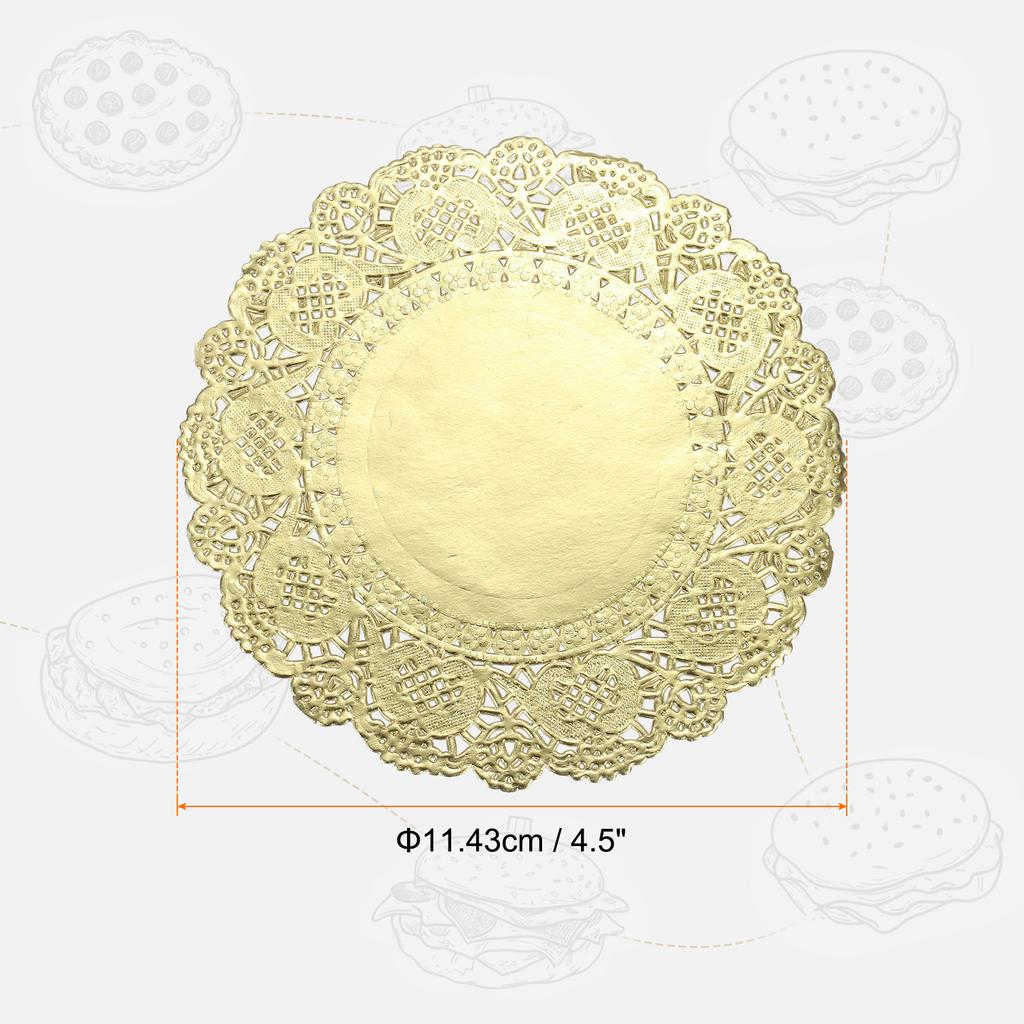50/100/200pcs Lace Paper Doilies Round Disposable Decorative Paper Placemats Hollow Flower Absorbing Papers for Cakes Desserts
