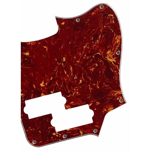 Guitar Pickguard for Squier Jaguar Bass VM Style Guitar Pickguard with Scratch Plate (4-Ply Red Tortoise)