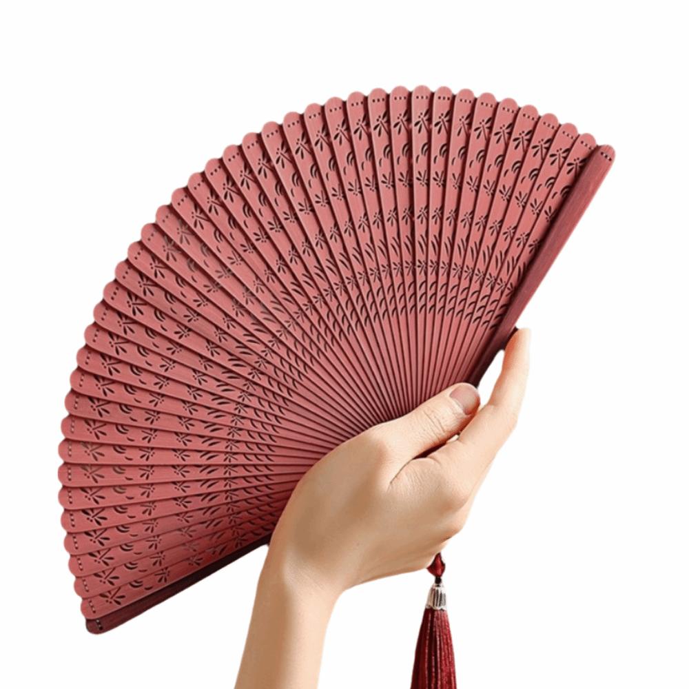 Portable Retro Hand Fan Elegant Classical Folding Fan Chinese Style Folding Bamboo Fan Home Decor