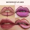 Nude Brown Lipliner Pen Wooden Matte Lip Liner Waterproof Lipstick Pencil Easy To Wear Non-stick Cup Lip Contouring Pen Cosmetic