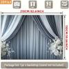Grey Drape Backdrop with White Flowers for Wedding, Reception and Ceremony