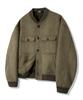 Trillion Two-Pocket Button Suede Bomber Jacket_Khaki
