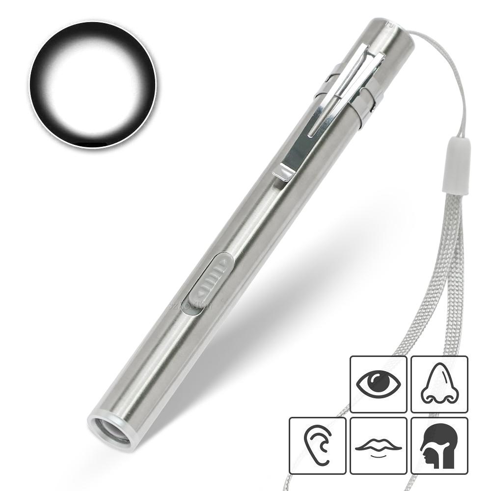 Portable LED Flashlight USB Rechargeable Energy-saving Mini Flashlight Pen Light for Camping Hiking