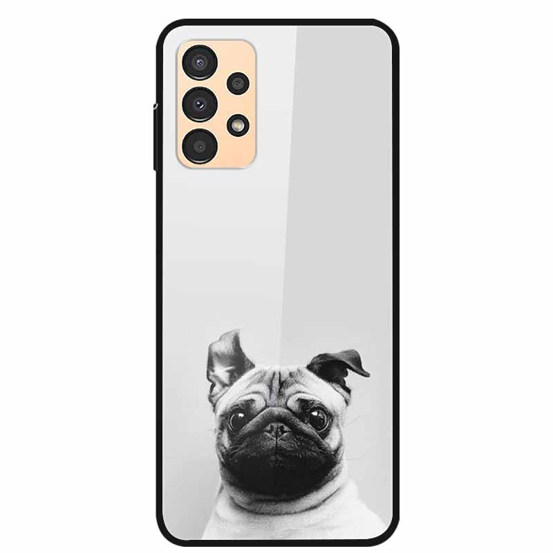 Funda para Samsung A53 5G 2022 Mármol Vidrio Templado Tapa Dura para Fundas de Teléfono Samsung Galaxy A33 A73 5G Protección Fundas