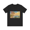 Oregon Coast Highway Art Short Sleeve Tee Shirt Graphic Print Crewneck Unisex