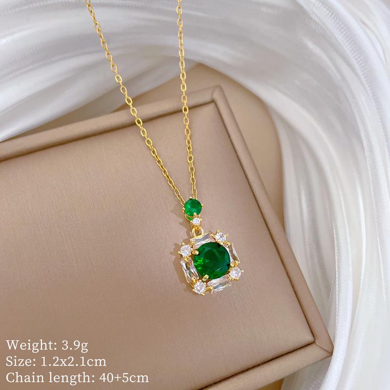 Light Luxury Moon Full Of Diamonds Micro-Inlaid Design Temperament Shining Necklace Female, Simple Pendant