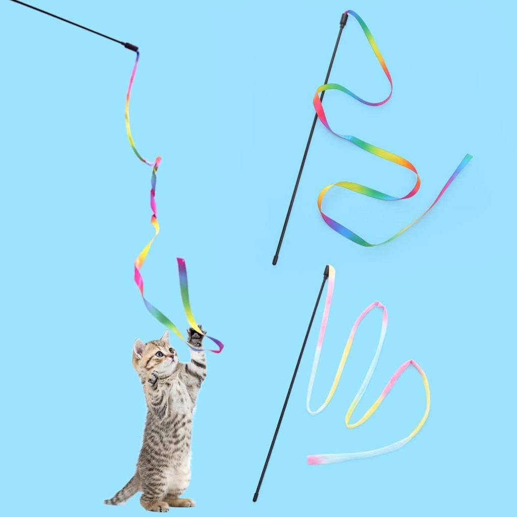 Katzenspielzeug Katzen-Teaser-Stab Bissfestes Band Langer Stab Band Fee Haustier Selbst-hi Langeweile-Linderndes Artefakt Katzenprodukte Daquan