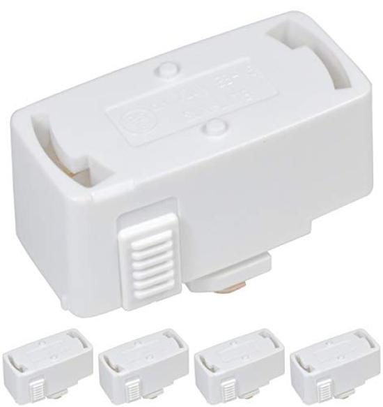 Swan Electric Lighting Rail Plug (Hook Ceiling Body) White Type 5-Pack DUS-52WH-5S