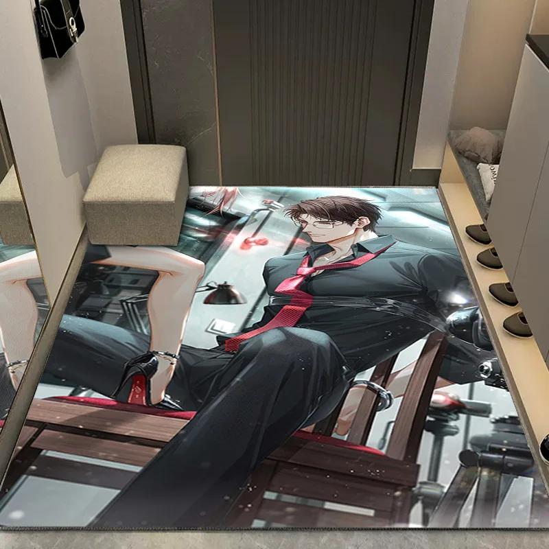 Cartoon Anime Carpets for Living Room Bedroom Bedside Soft Area Rug Anti-slip Large Size Balcony Floor Mat Indoor Decoration