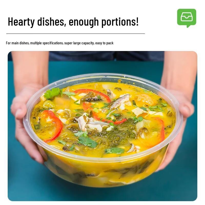 Deshangyuan Disposable Round Takeaway Food Containers with Lids