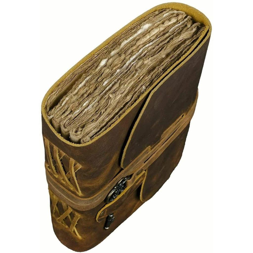 Leather bound Journal Vintage Genuine Leather Journal Handmade Deckle Edge Paper