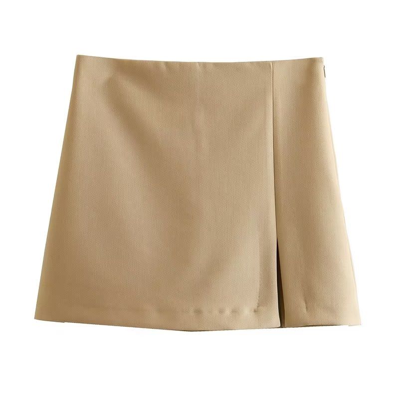Kaslead Split High Waist Slim Looking All-Match Pantskirt
