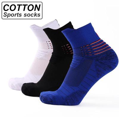 Calzini sportivi da uomo di alta qualità Cotone Basket Moda Scarpe per il tempo libero all'aperto Antiscivolo Assorbimento degli urti Calzino maschile 3 paia