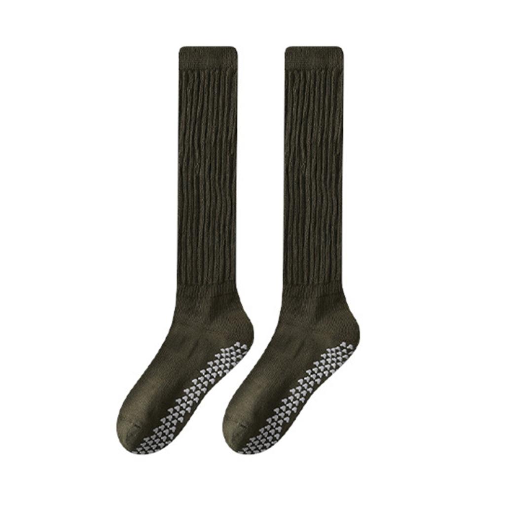 1 Pair Women Winter Yoga Socks Compression Yoga Socks Silicone Bottom Long-tube High Elasticity Wrapping Anti-slip Socks Warmth Stockings