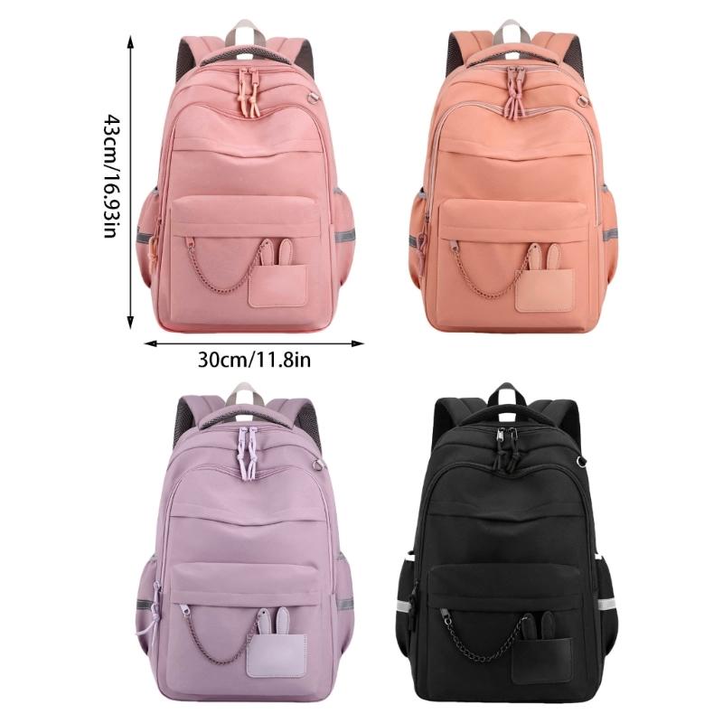 Korean Styles Backpack Lovely Rabbits Print Backpack Student School Backpack Large Capacity Backpack Girls School Bag