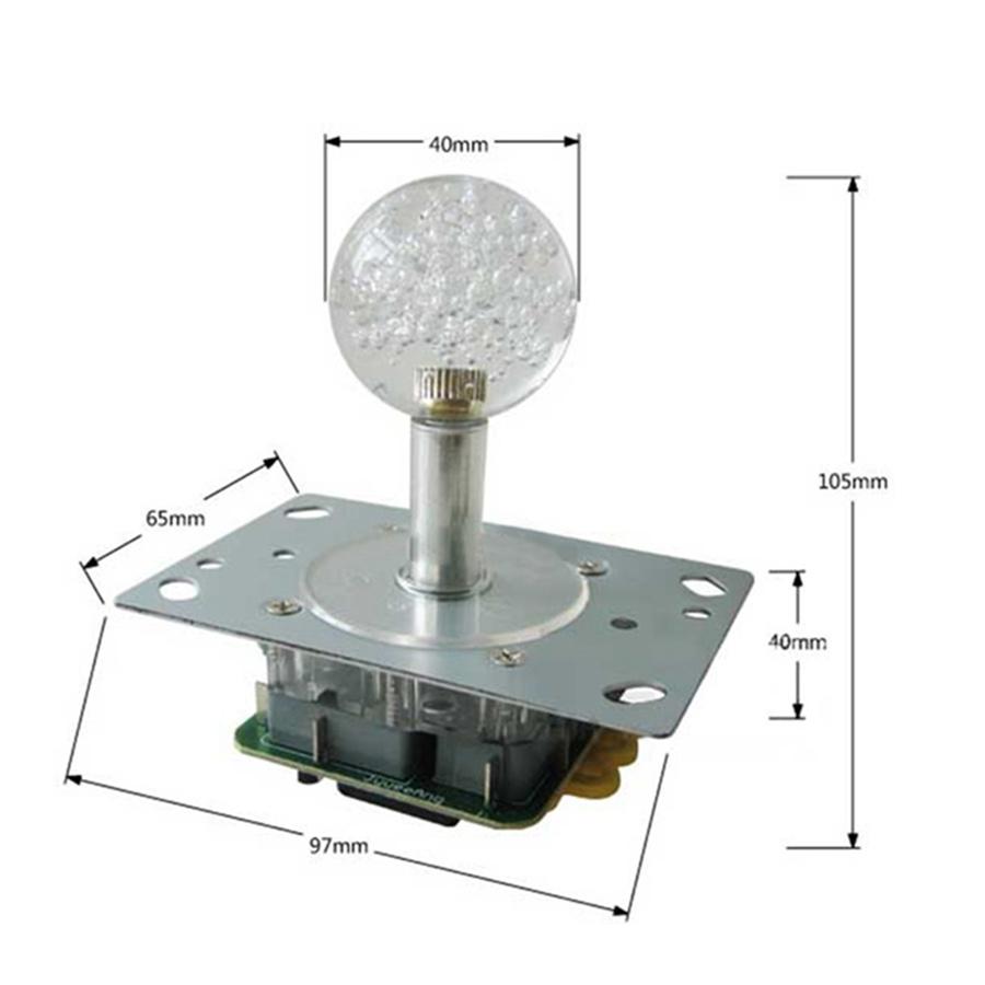 Arcade Game Colorful 4-8 way 12v Illuminated LED Joystick For Jamma Mame Cabinet