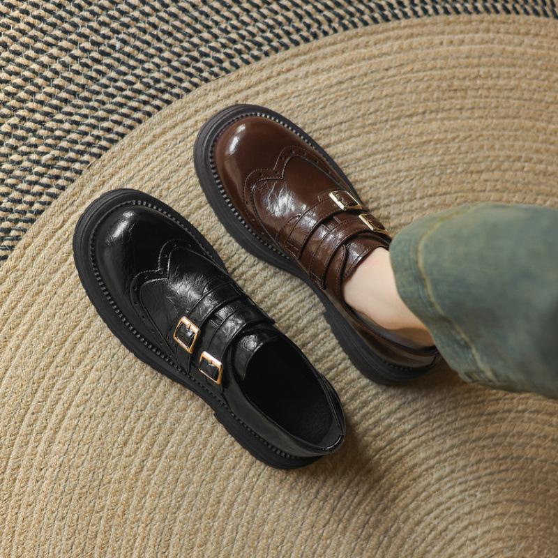 New Women's One-pedal Single Shoes Casual Black Large Size Shoes Low Heel Thick Sole Non-slip Women's Shoes Wear Women's Single Shoes In All Seasons