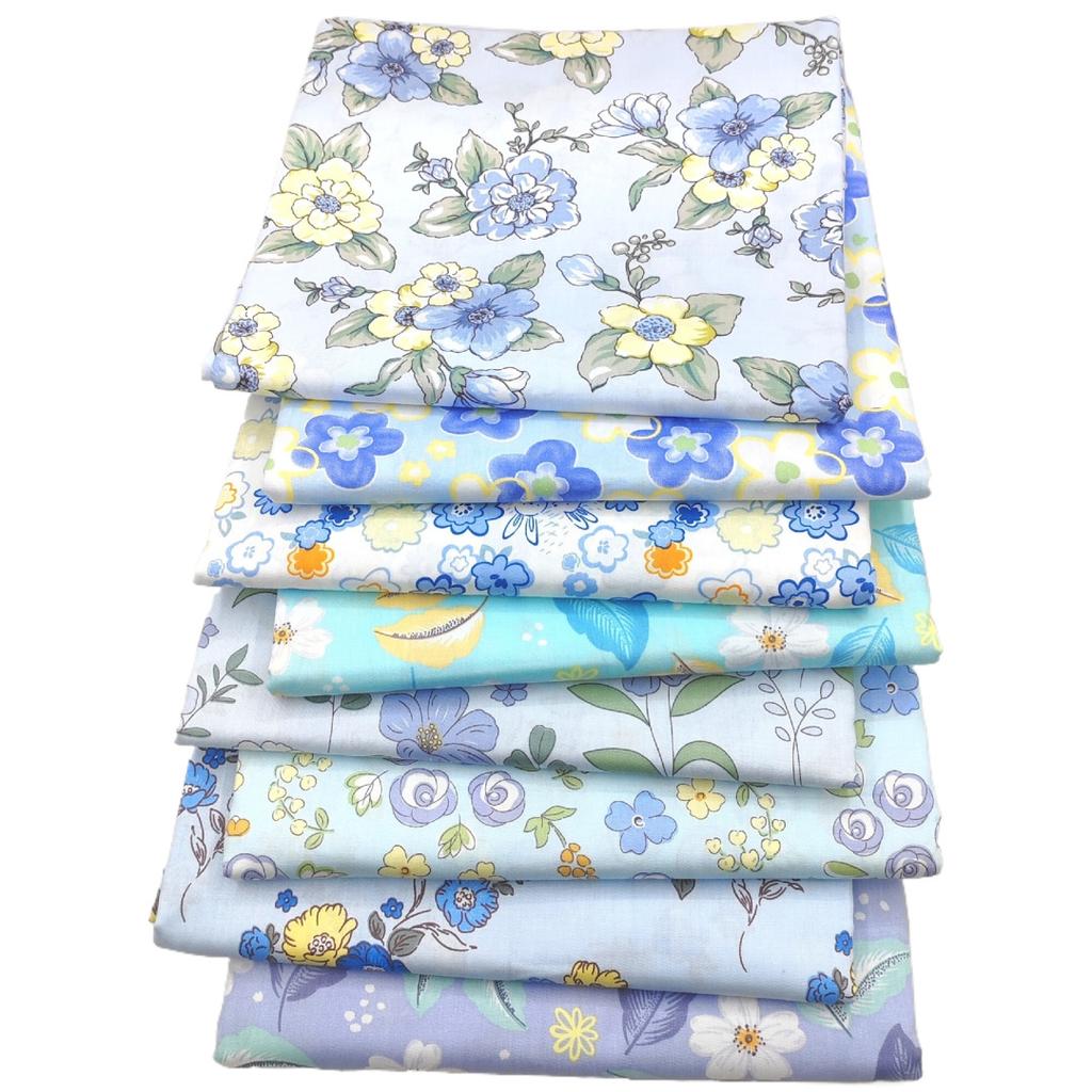 8PCS Cotton Fabric Printed Cloth Sewing Quilting Fabrics for Patchwork Needlework DIY Handmade Material Fabric Cotton