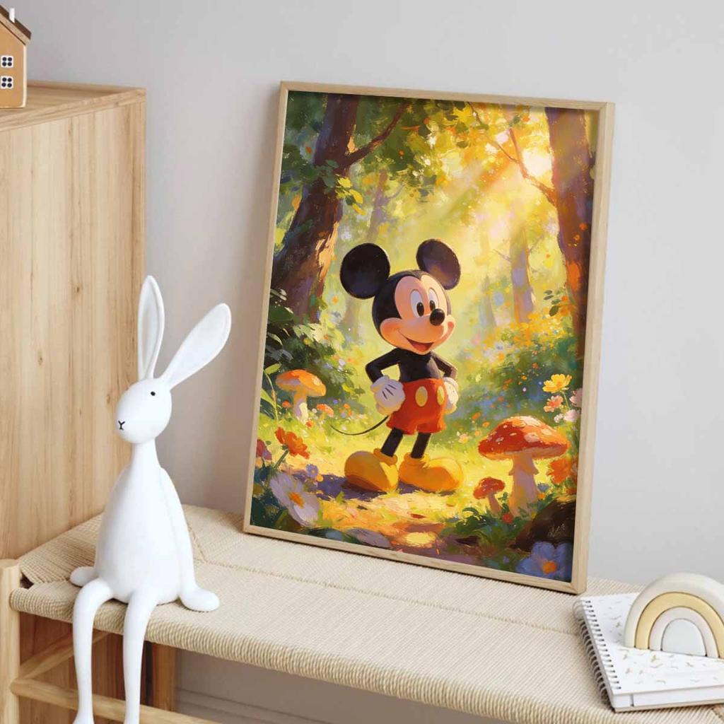 Disney Diamond Painting Art Kit Mickey Mouse Forest Flowers Mosaic Handmade Diy Gift Home Decor
