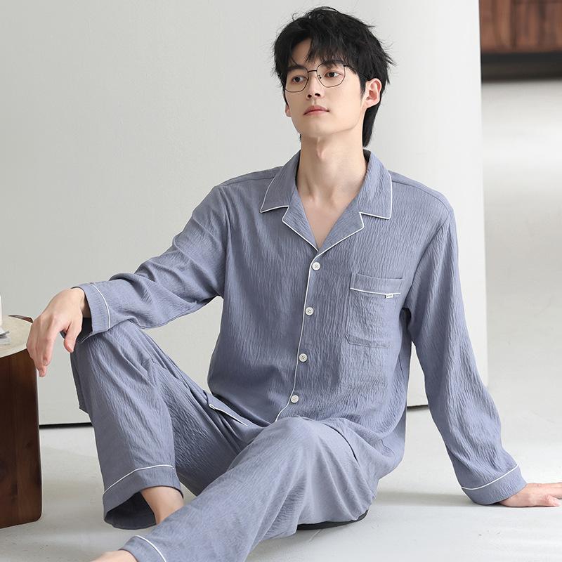 Couple pajamas women's spring and autumn thin long-sleeved cloud cotton Korean version Internet celebrity one man and one woman summer loungewear suit
