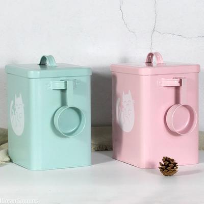 Large Capacity Snack Container Grain Storage Case Cat Dog Food Storage Box Washing Powder Barrel Household with Measuring Cup