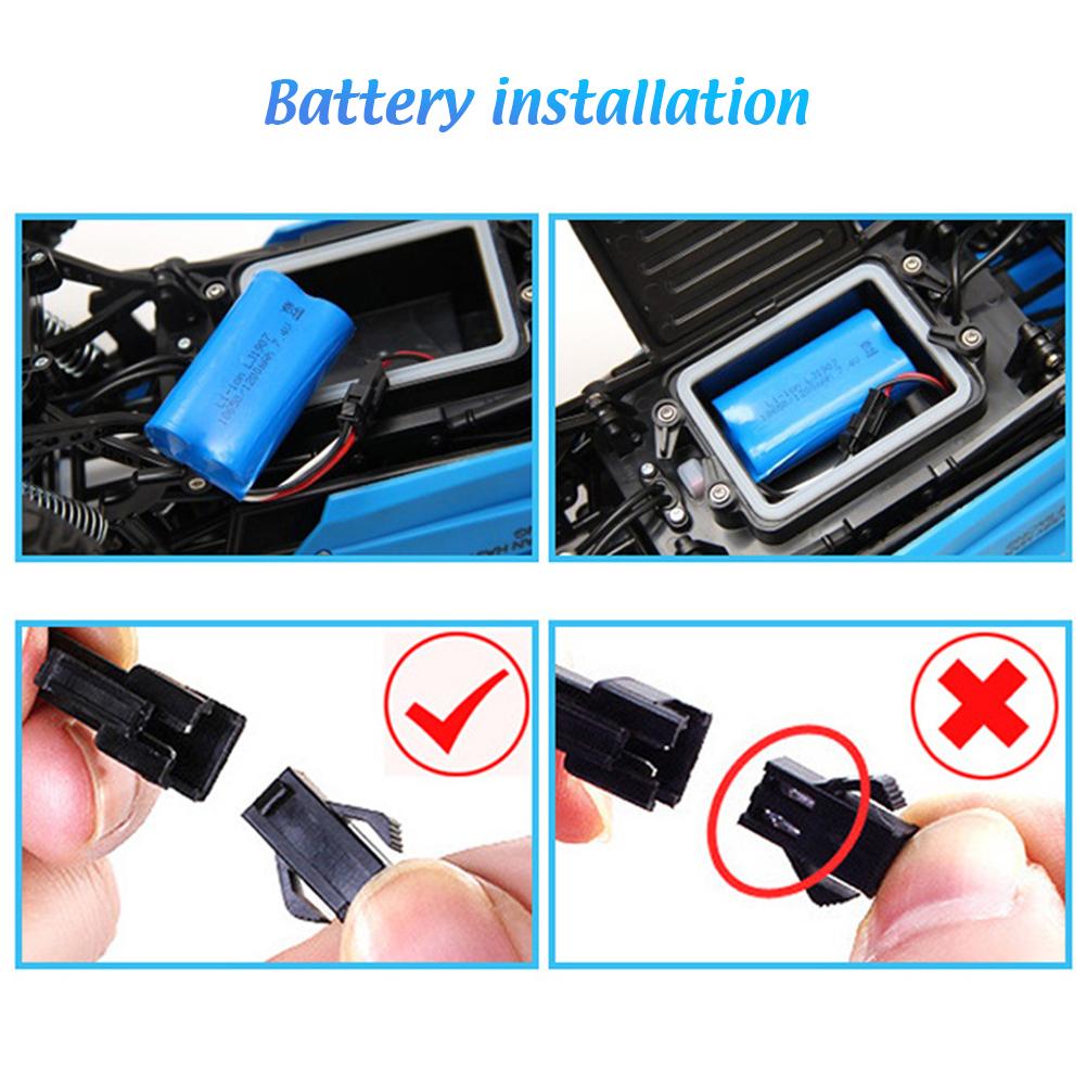 7.4V 1200mAh Lithium Battery Replacement Battery for Remote Control Car