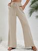 Women Pants Summer Ice Silk Wide Leg Pants High Waist Slimming Loose Straight Trousers Casual Pants