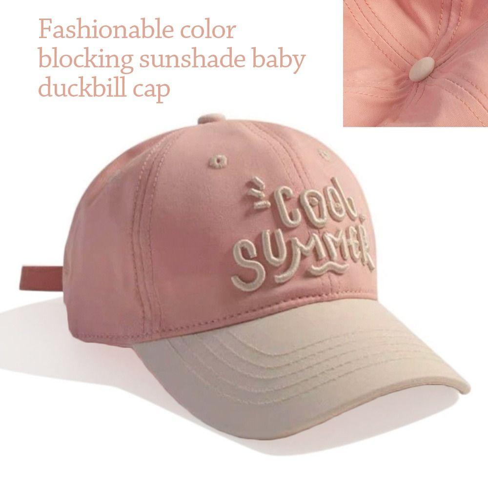2-7 Years Letter Embroidery Kids Baseball Caps Breathable Beach Cap Summer Peaked Hat  Boys Girls