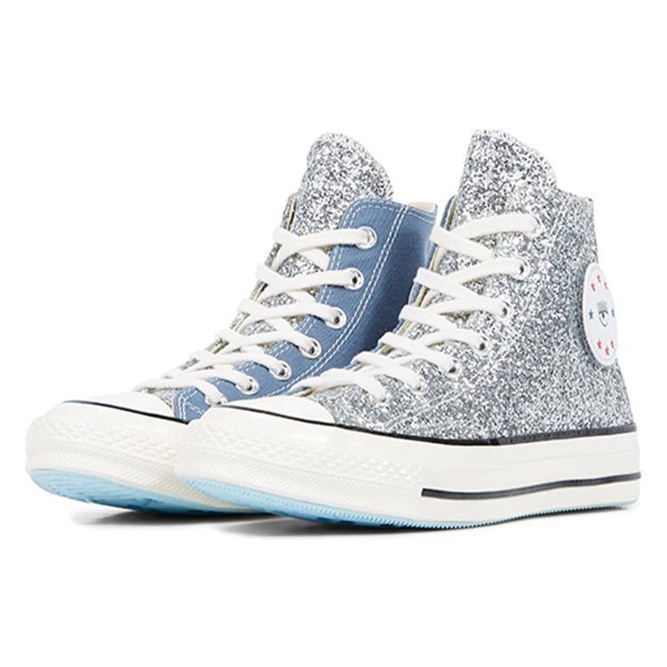 (WMNS) Converse Chiara x Chuck 70 High 'Silver Glitter Blue' Women's 563829C