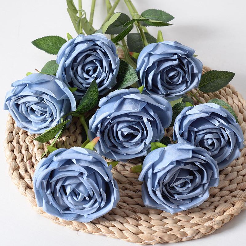 Retro Simulated Single Rose Multiple Colors Suitable For Wedding And Decor Home