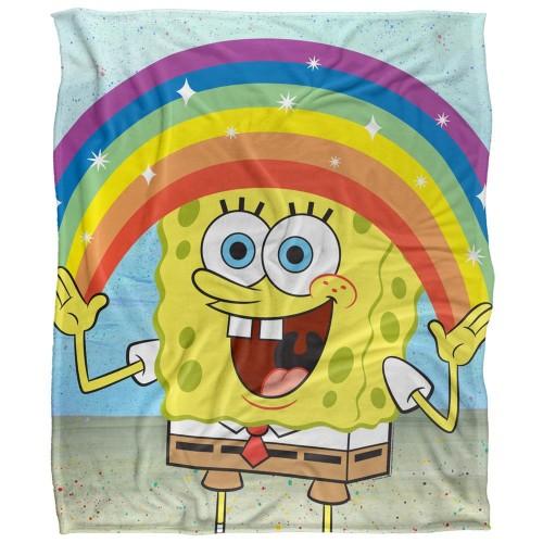 SpongeBob SquarePants Silky Rainbow Supersoft Blanket