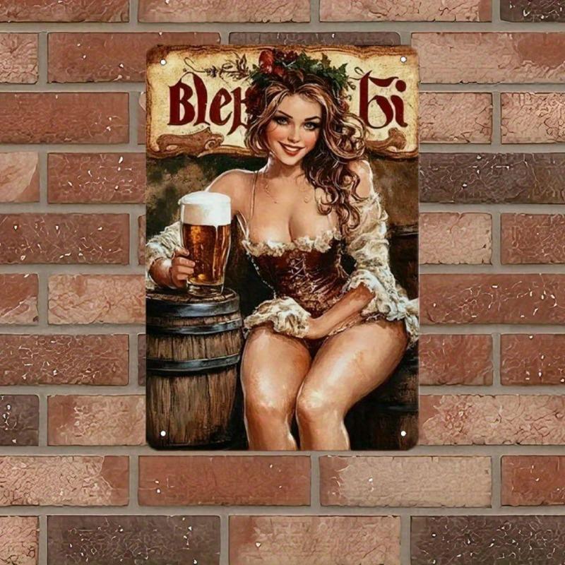 Pin-Up Girl Blechschilder, Garage Werkstatt Metalldekor 20x30cm