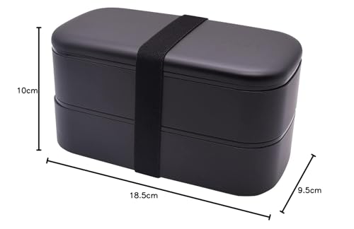 Mitani Yamanaka Lacquerware Lunch Box, 2-tier, Antibacterial, Approx. 1000ml, ZEIT Black, Made in Japan, C17602