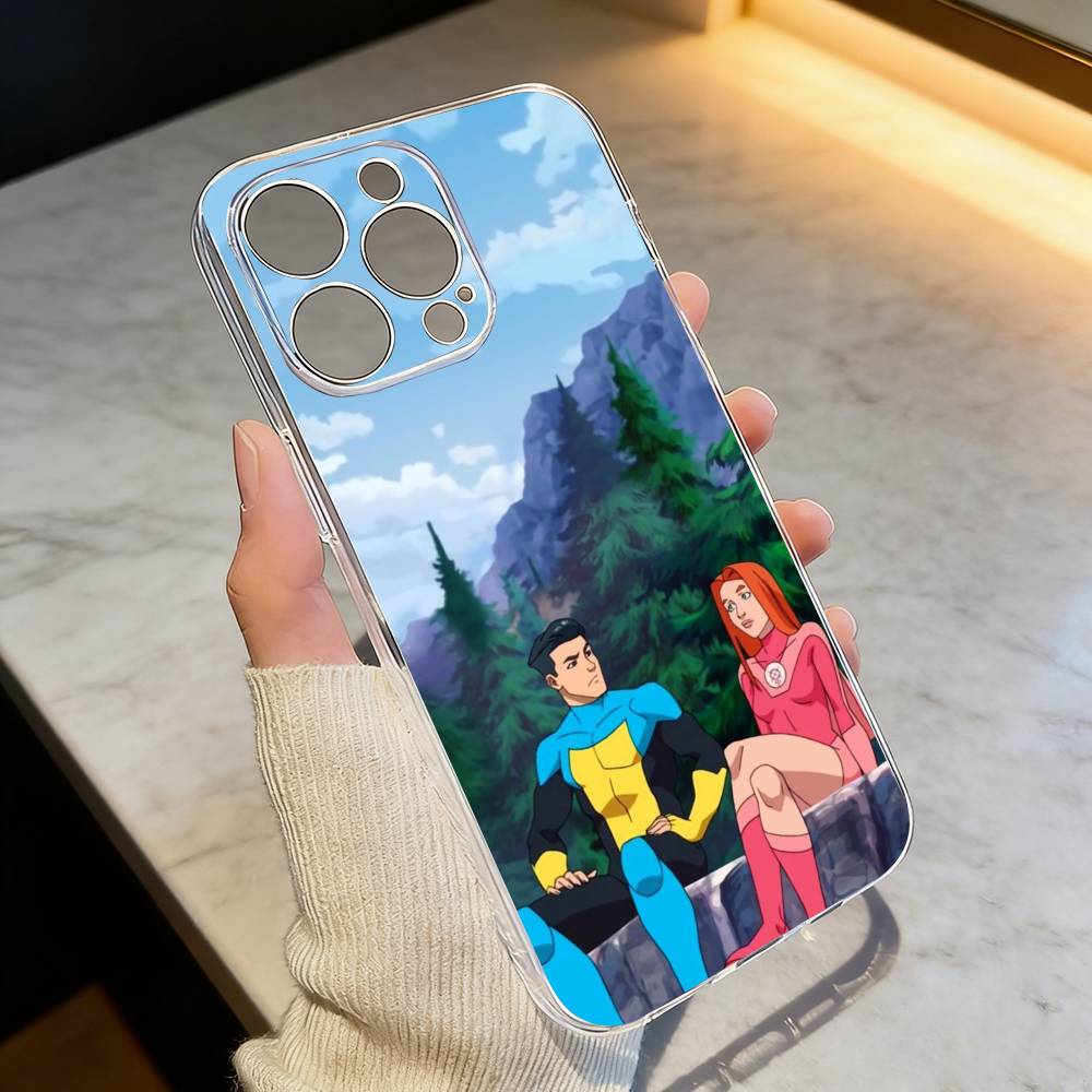 

Мультяшный I-Invincible Чехол для телефона Прозрачный Силиконовый Мягкий Для iPhone 17 16 15 14 13 12 11 Mini Pro Max Plus iPhone16pro