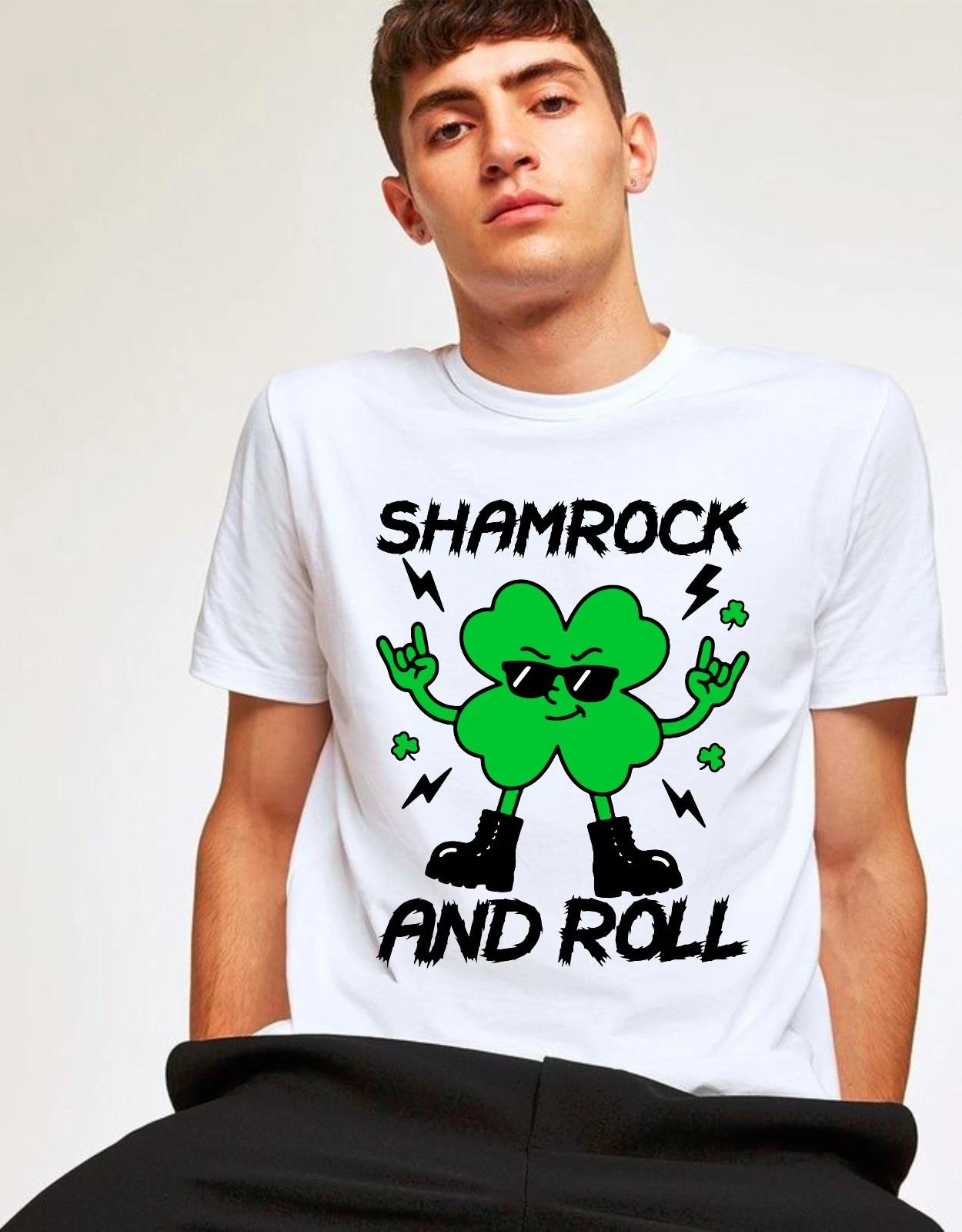 Shamrock And Roll St. Patrick s Day Christians Irish Shamrock Men s T-Shirt S