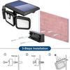 Led Solar Light Outdoor Motion Sensor Human Body Sensing Adjustable Head Ip65 Waterproof Solar Three Head Wall Lamp Garden