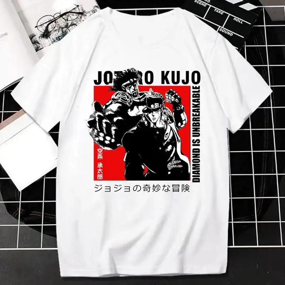 Japanese Anime JOJO Bizarre Adventure Graphic Print T Shirt Men Women Streetwear Short Sleeve Plus Size T Shirt Unisex 70271