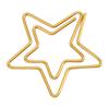 100PCS Gold Color Cute Paper Clips Star Shaped Metal Paper Clips Decorative Paper Clips  Home